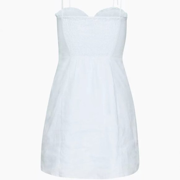 Aritzia Wilfred Light Blue Fable Linen Dress - Picture 4 of 10